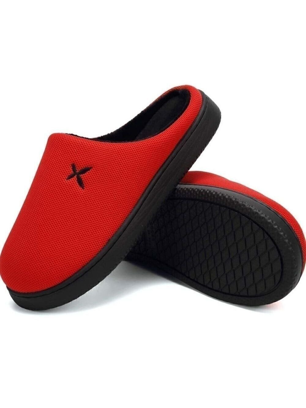 NWT Memory Foam Slippers for Women Slip on Cotton  Non-Slip Rubber Size 8-8.5 - Picture 3 of 8